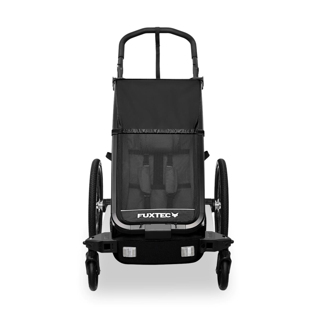 FUXTEC Fahrradanhänger FX-FA1S schwarz mit Joggerrad