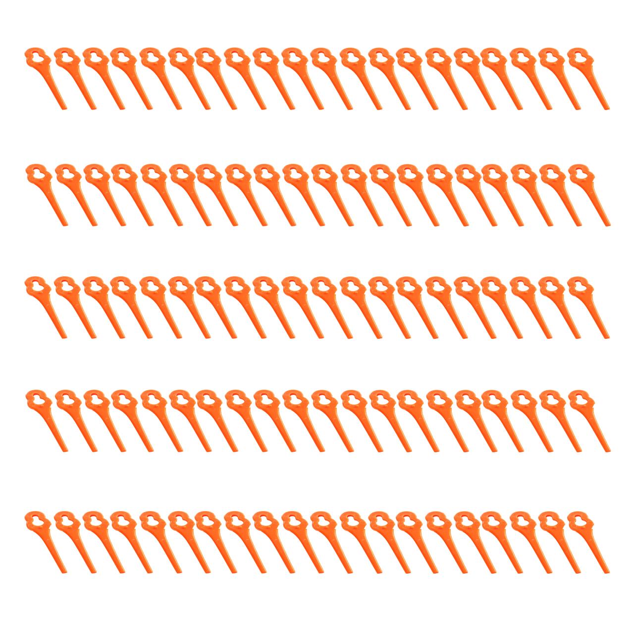 100x plastové náhradné nože pre 20V akumulátorovú kosacku FX-E1RT20