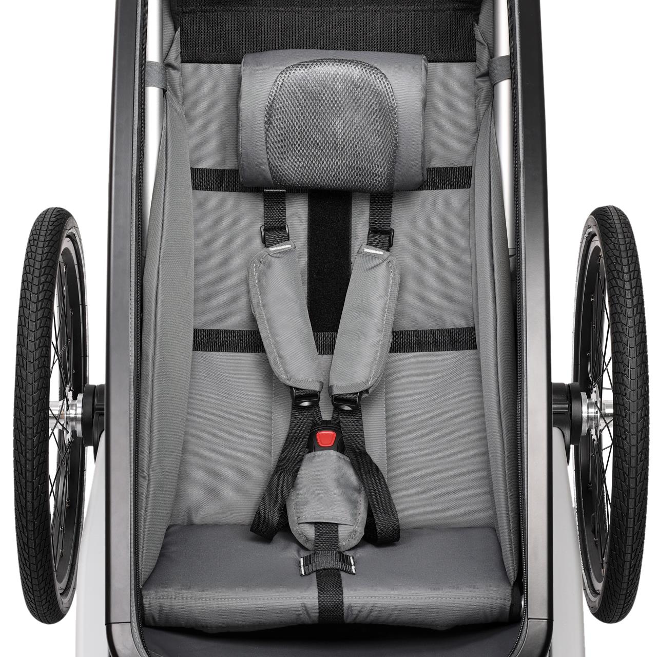 FUXTEC Fahrradanhänger FX-FA1S schwarz mit Joggerrad